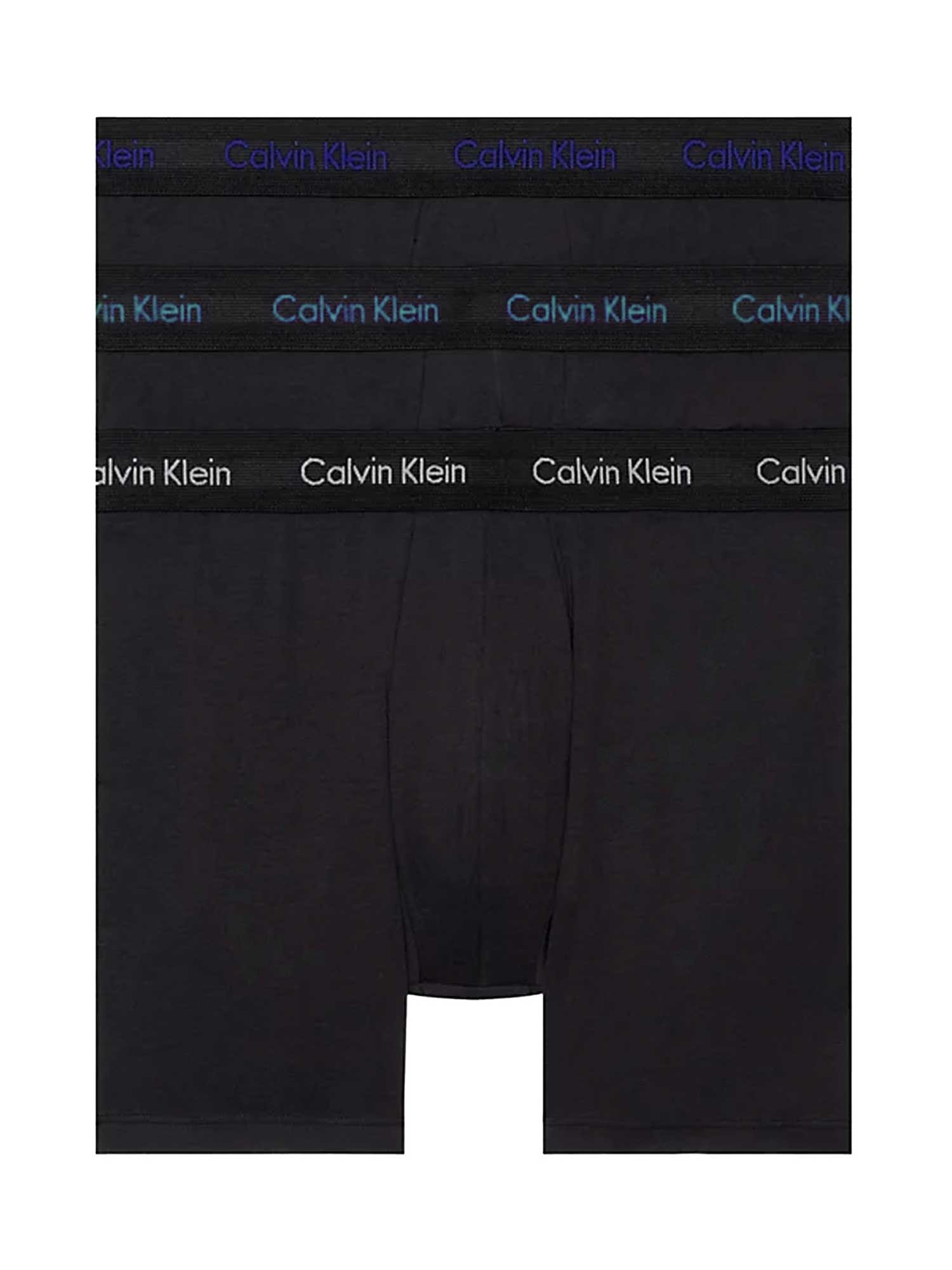 Calvin Klein Boxer Brief 3 Pack Heren Ondergoed - Multi/Black - Maat XL