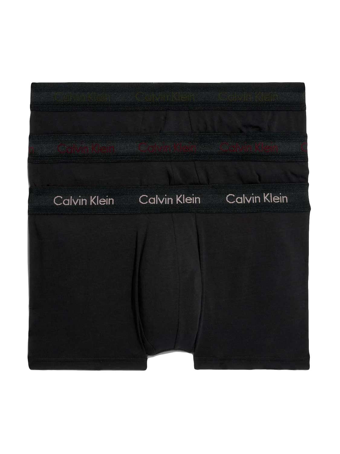 Calvin Klein - 3p Low R Trunk - Cotton Stretch -