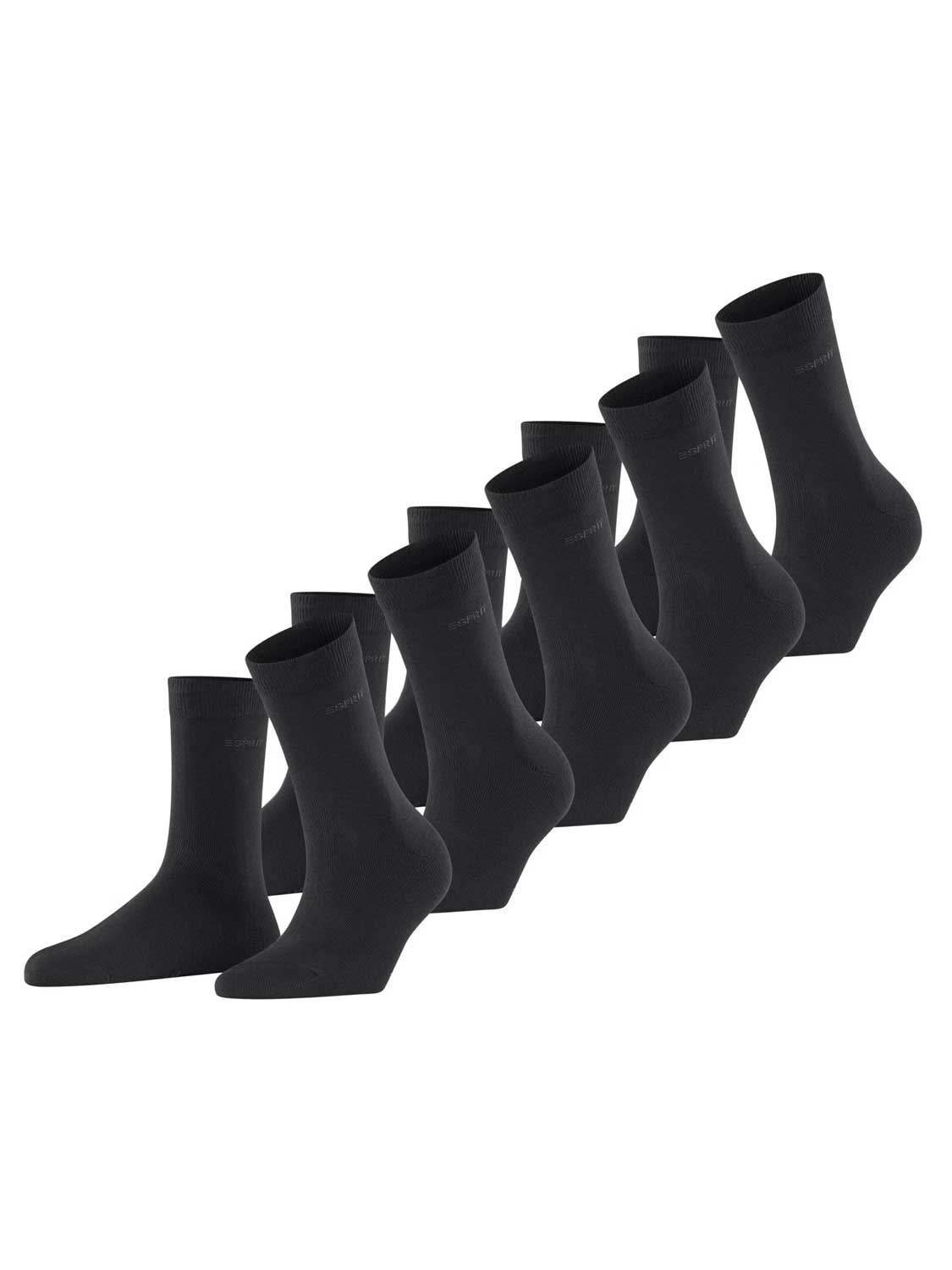 Esprit 5p Socks Solid Women zwart