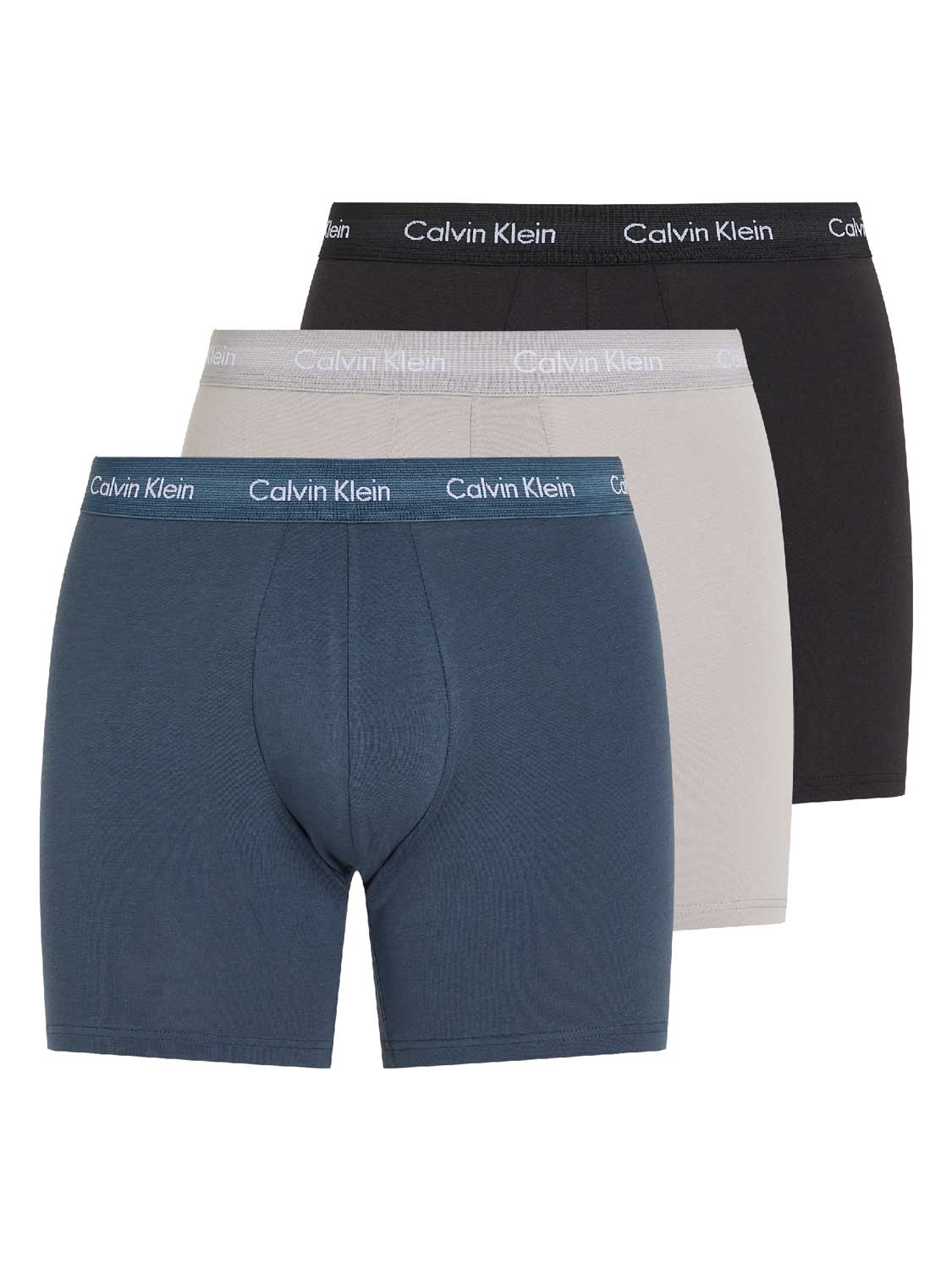 Calvin Klein Boxer Brief Lang Heren Ondergoed - 3 pack - Multi - Maat L