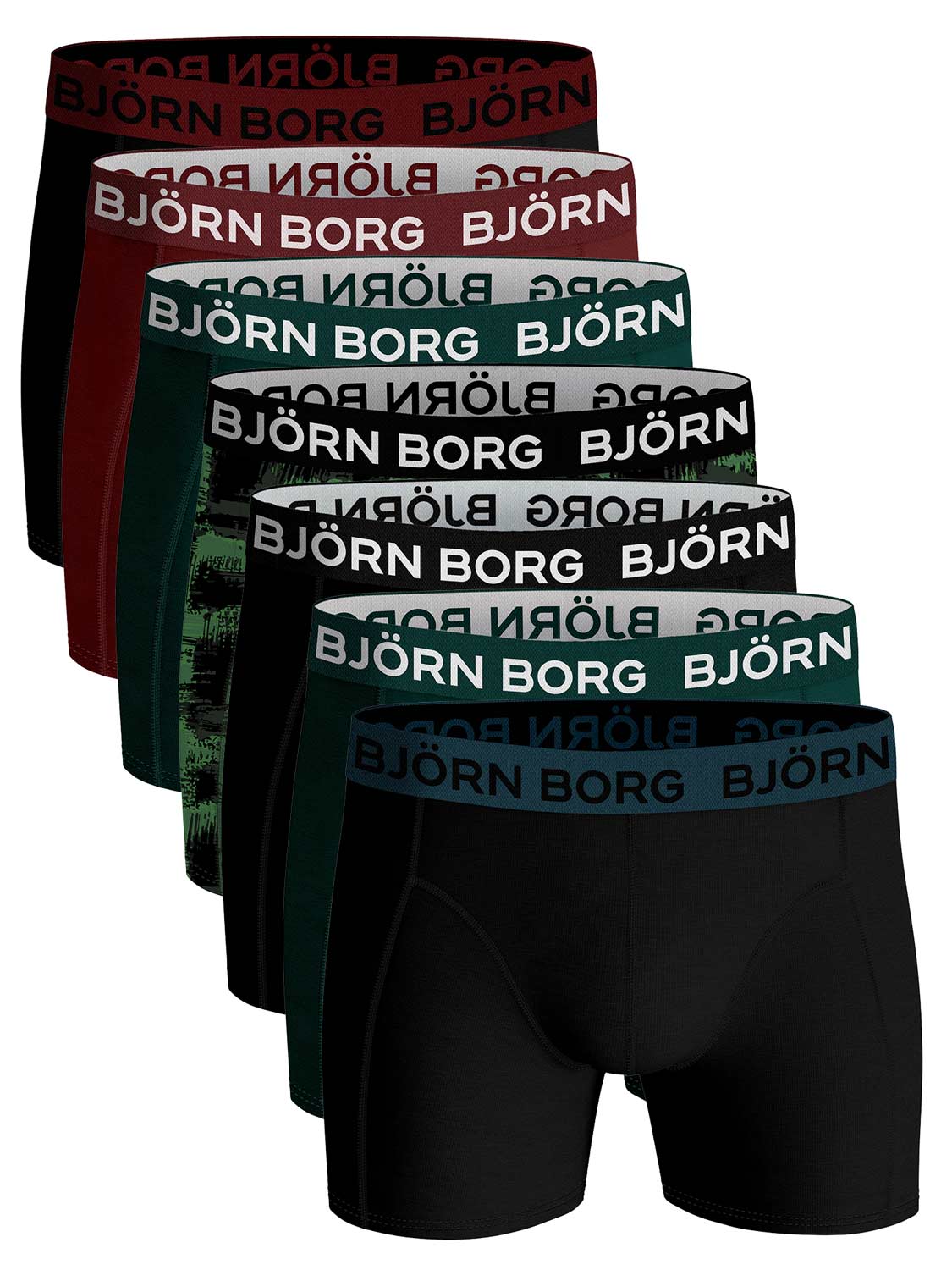Björn Borg Cotton Stretch boxers - heren boxers normale lengte (7-pack) - multicolor - Maat: L