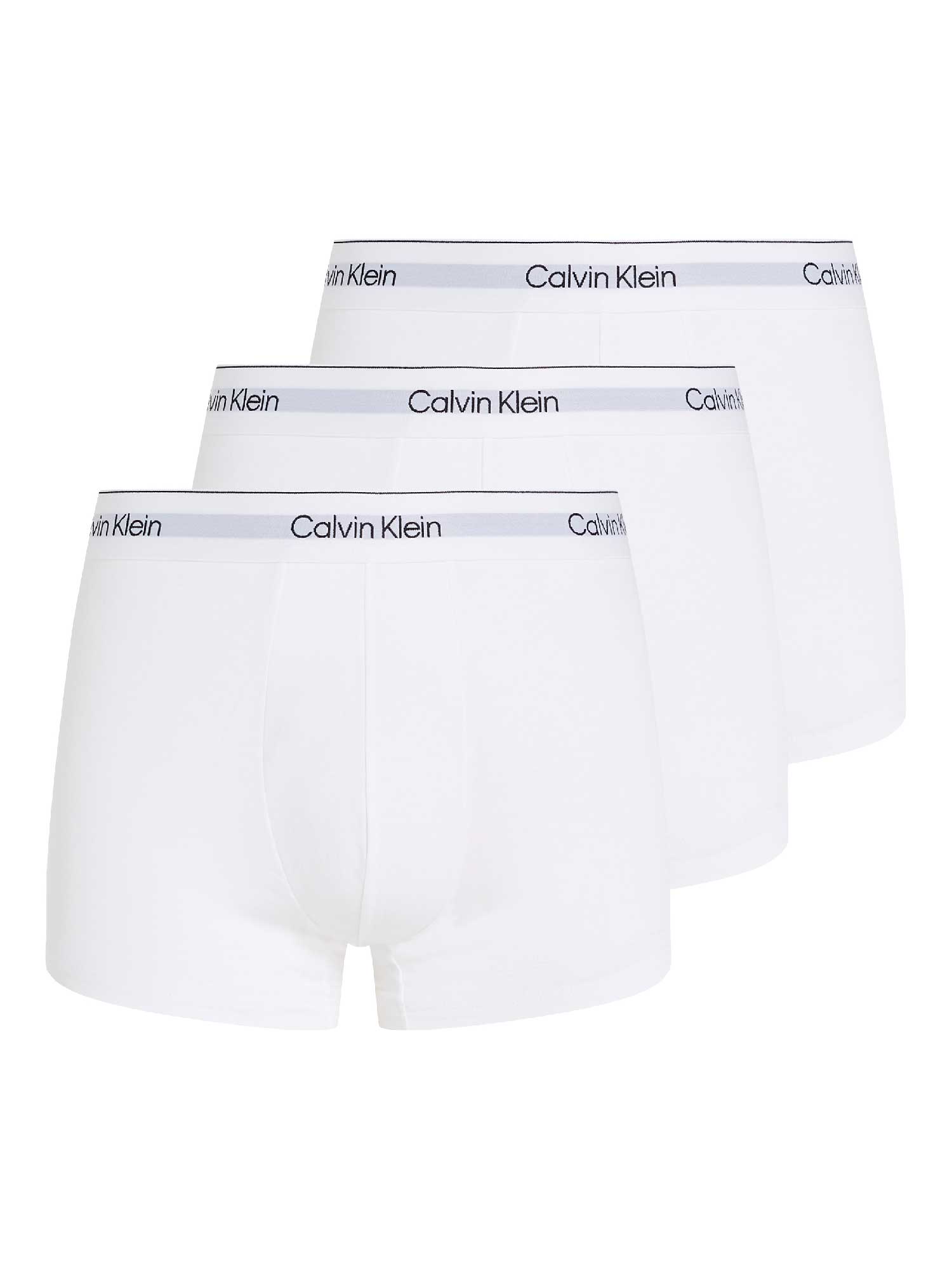 Calvin Klein Trunk Heren Ondergoed - Wit - 3 Pack - Katoen - Maat M