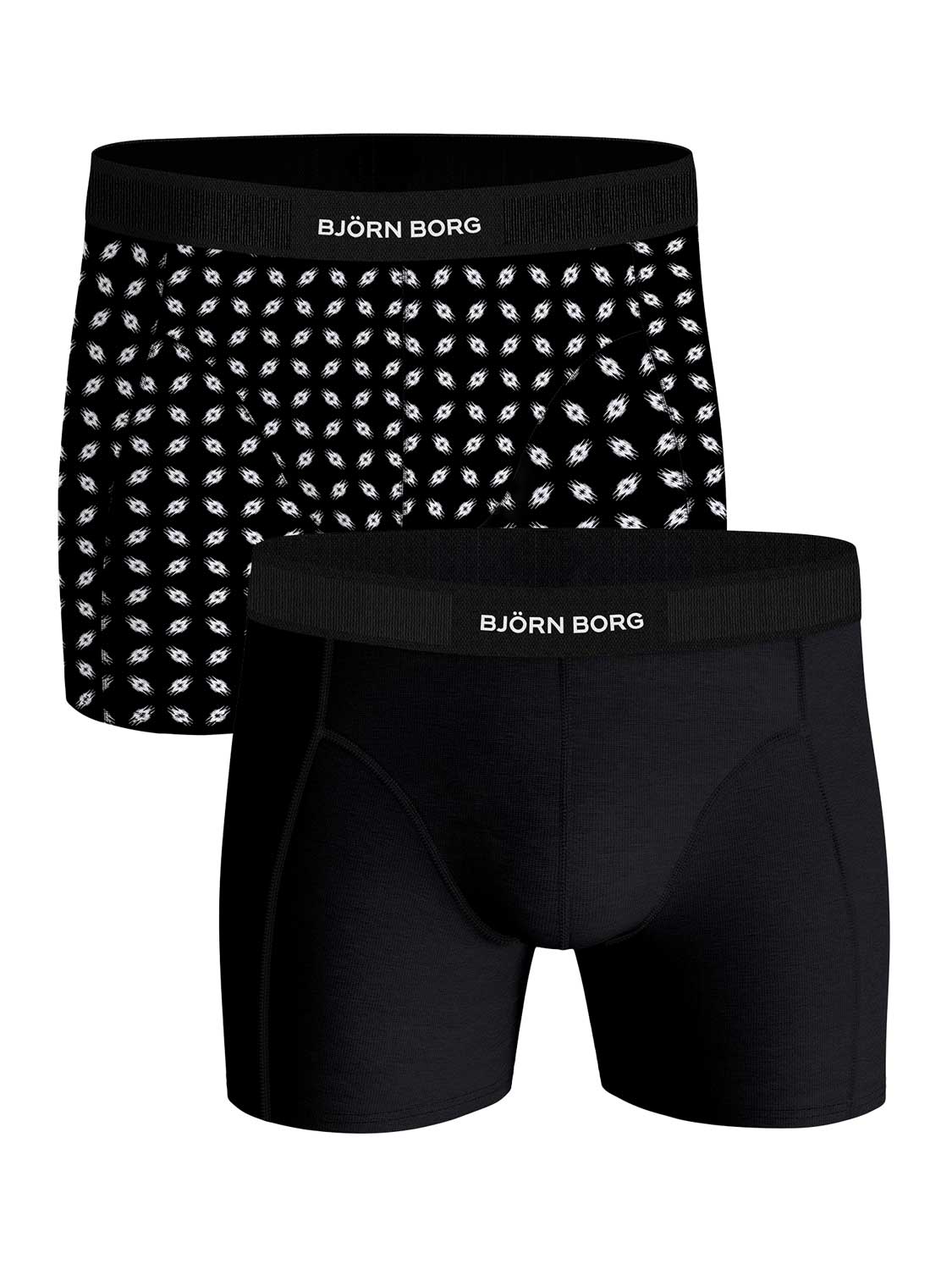 Björn Borg Cotton Stretch boxers - heren boxers normale lengte (2-pack) - multicolor - Maat: L