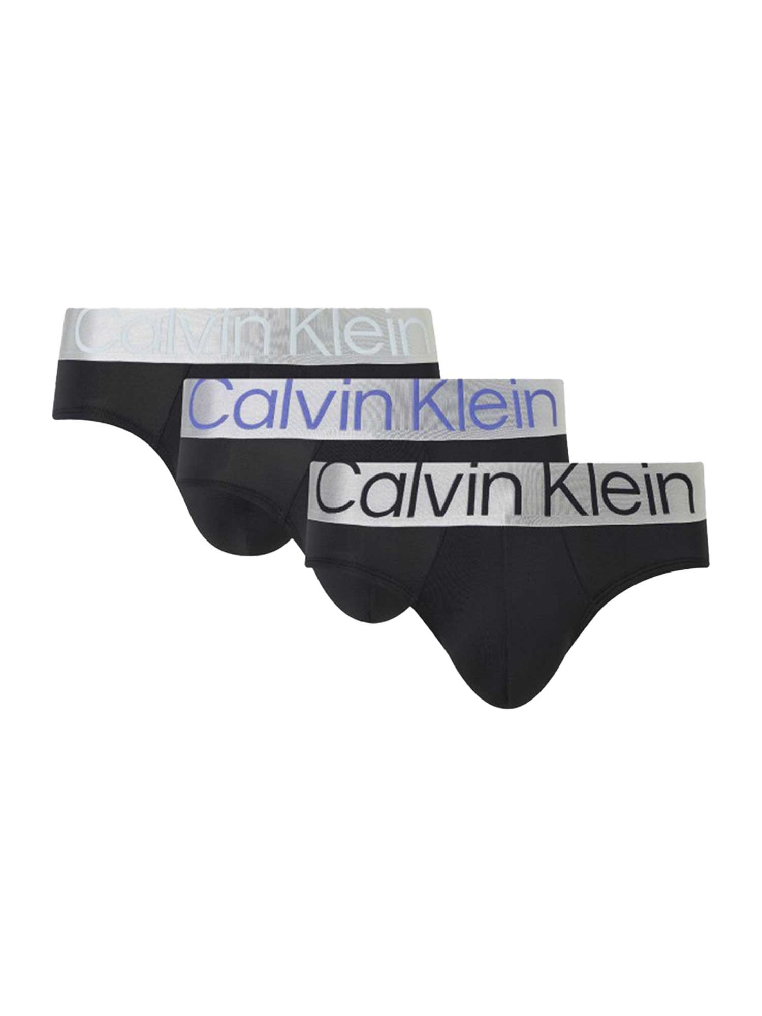 Calvin Klein 3P herenslips microfiber reconsidered steel zwart II - M