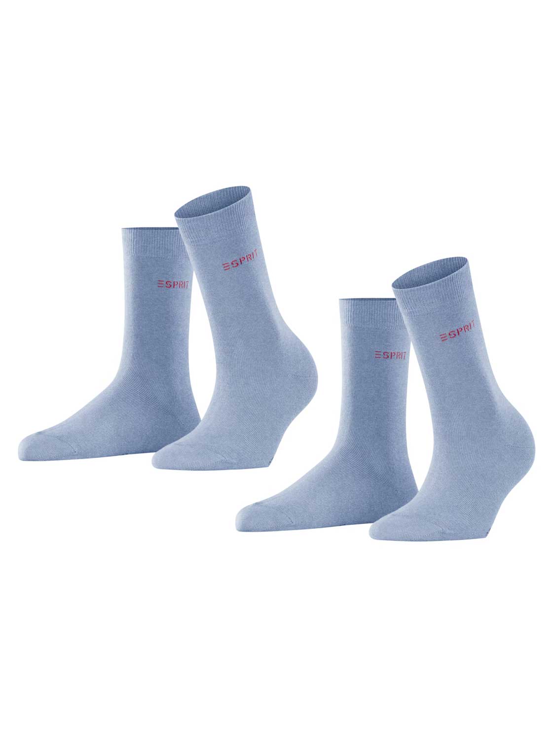 Esprit Uni 2-Pack duurzaam organisch katoen multipack sokken dames blauw - Maat 39-42