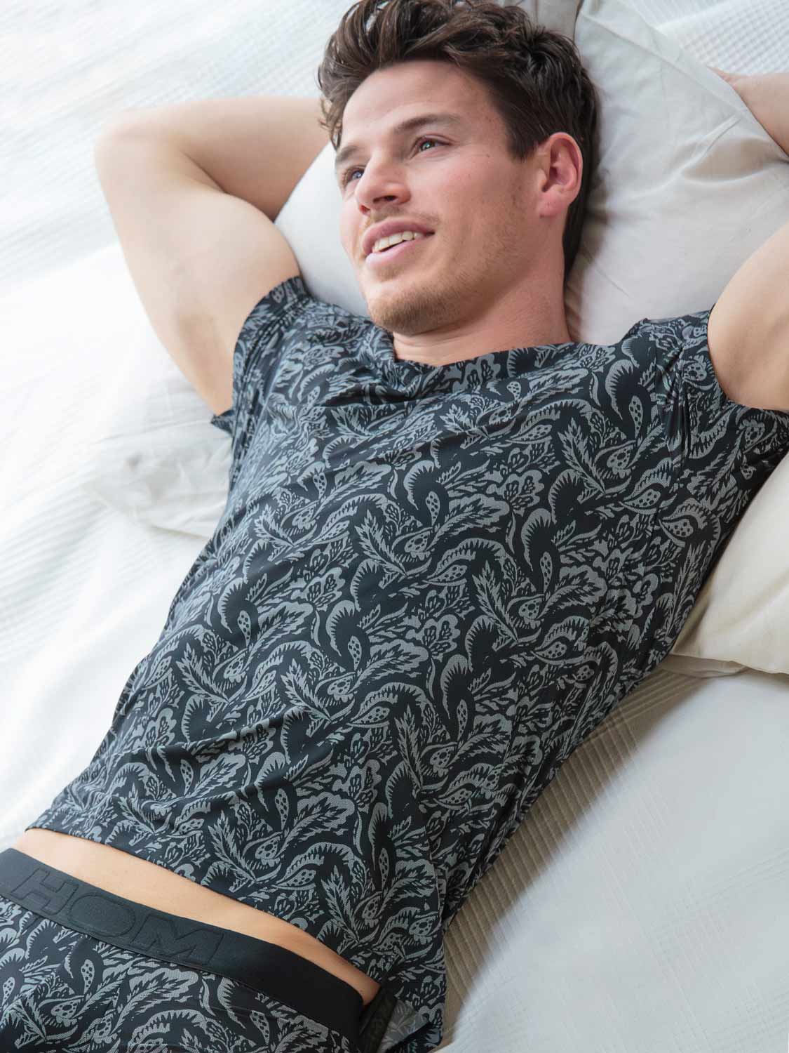 HOM - T-shirt V-Neck - Himeros - zwart