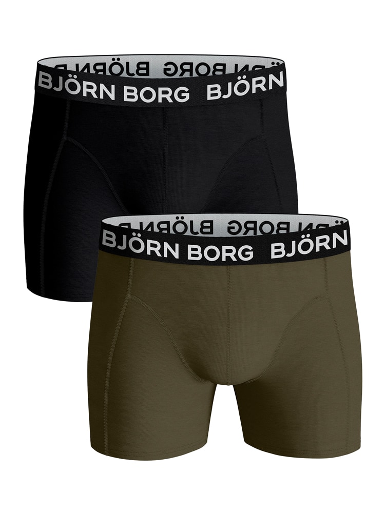 Bjorn Borg - Heren - 2-pack Boxershort - Donkergroen, Zwart - XL