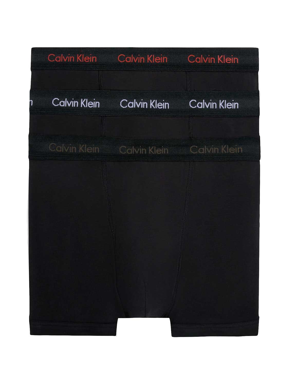 Calvin Klein heren boxers normale lengte (3-pack) - zwart met logo tailleband - Maat: L