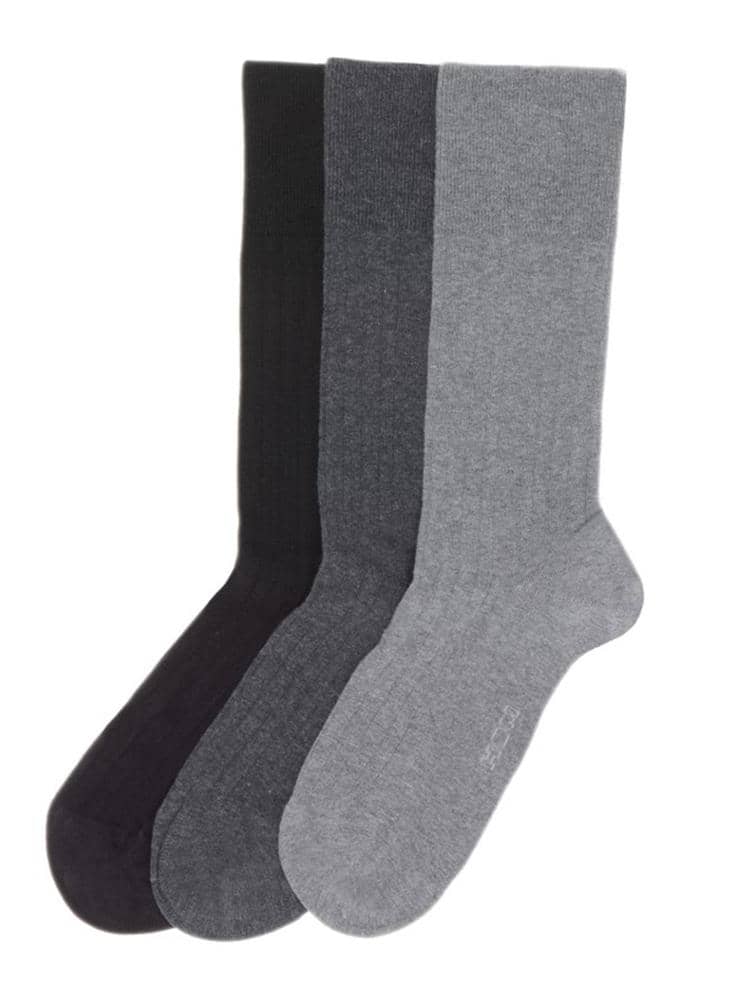 HOM - Socks 3-pack (cotton) - grijs