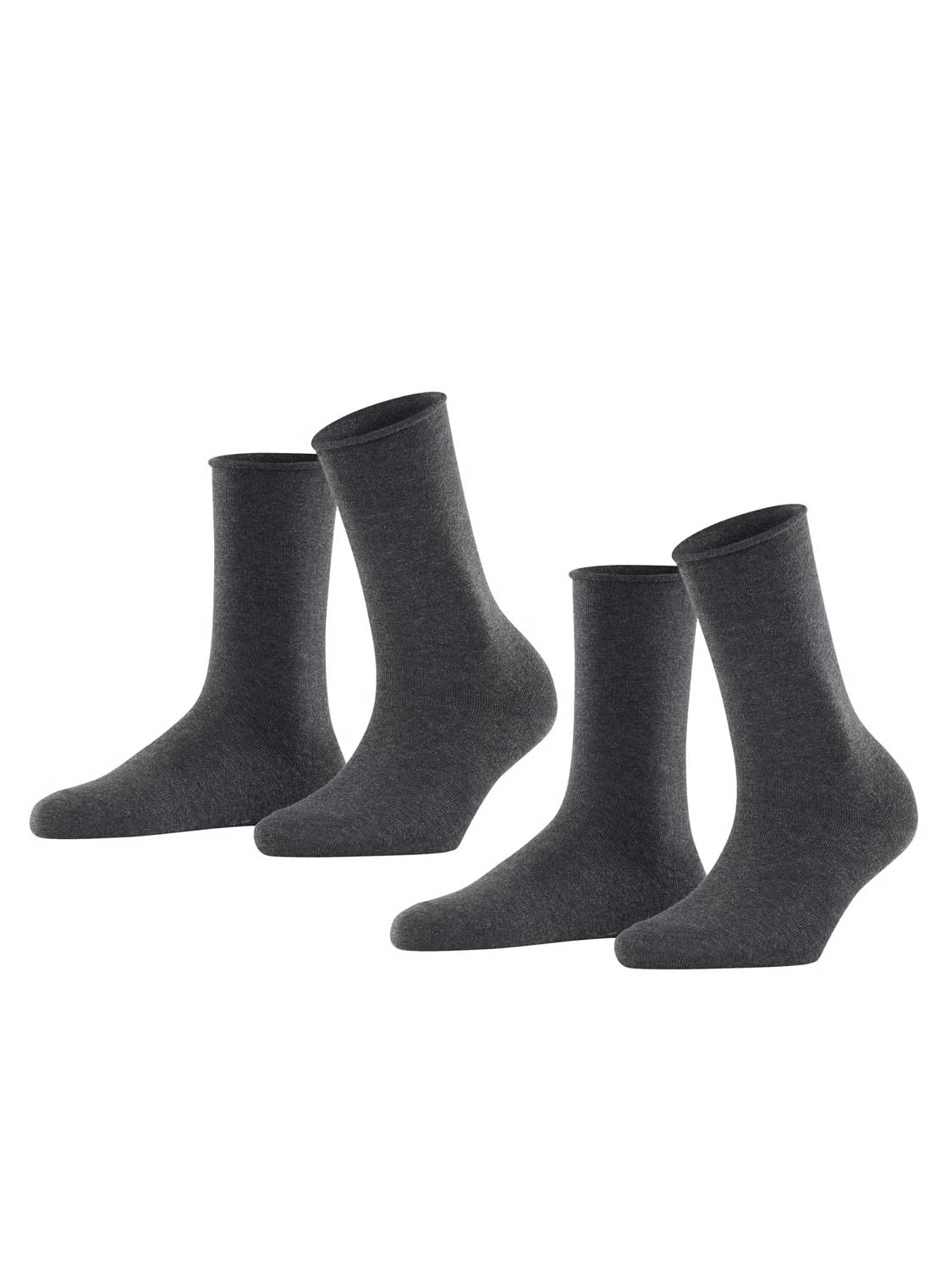 Esprit 2p Socks Basic Pure antraciet